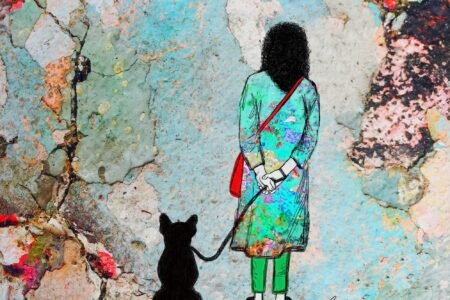 Mulher e cachorro